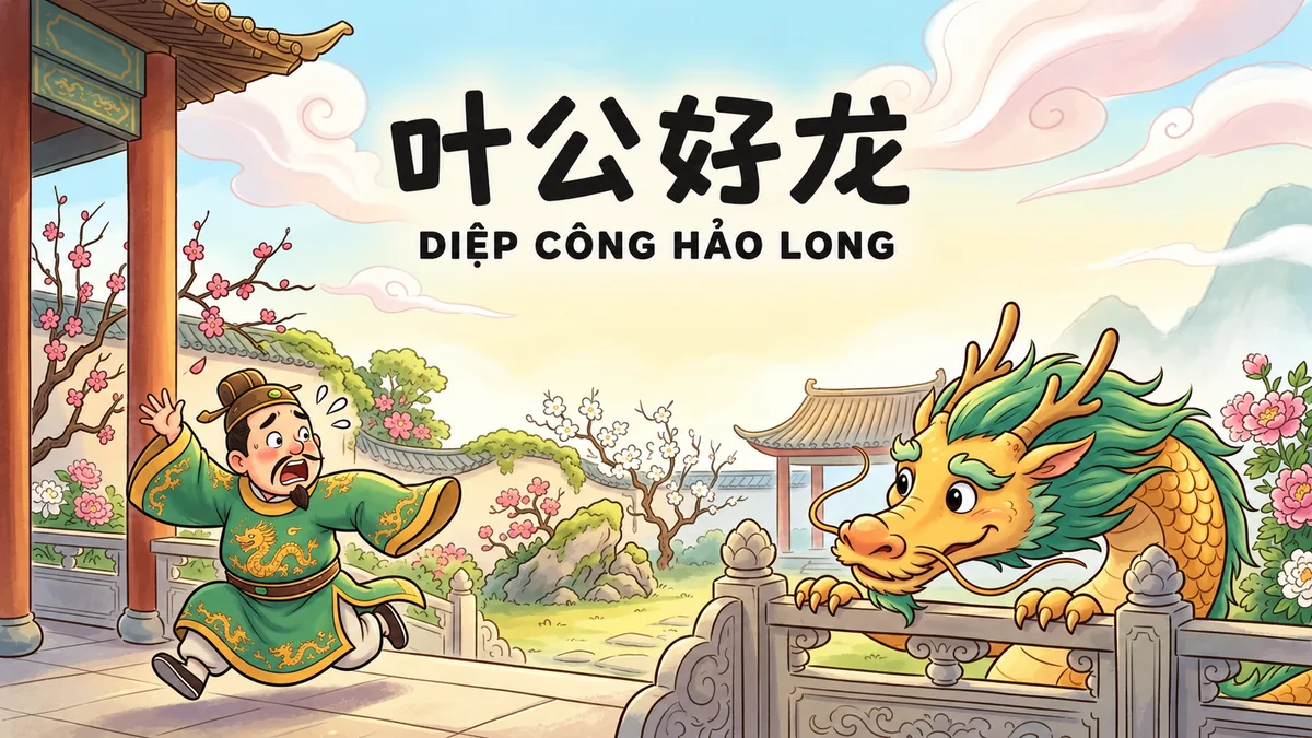Ý Nghĩa Thành Ngữ Diệp Công Hảo Long (叶公好龙): Điển Cố Chân Long Giáng Trần & Bài Học Tu Dưỡng Thực Chất - FoxHSK