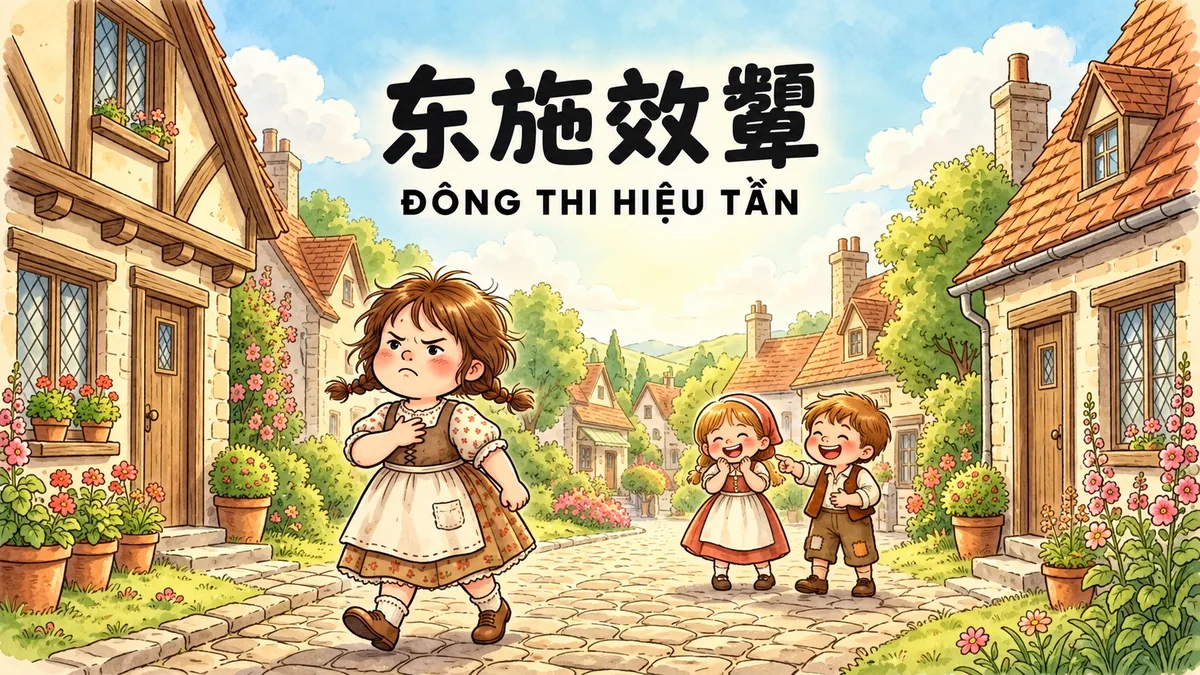 Ý Nghĩa Thành Ngữ Đông Thi Hiệu Tần (东施效颦): Điển Cố Bắt Chước Tây Thi Nhăn Mặt & Trò Cười Kệch Cỡm - FoxHSK
