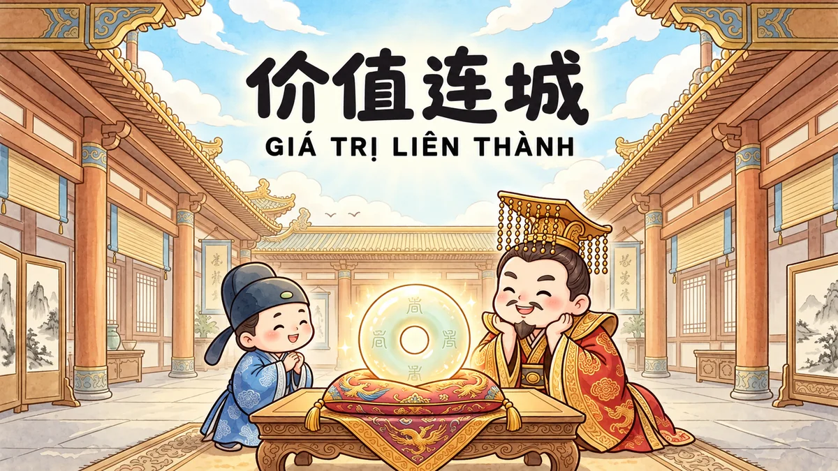 Ý Nghĩa Thành Ngữ Giá Trị Liên Thành (价值连城): Điển Cố Đổi Mười Lăm Tòa Thành Lấy Ngọc Bích & Bảo Vật Vô Giá - FoxHSK