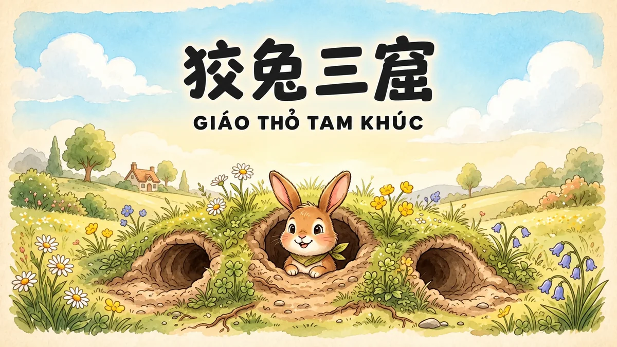 Ý Nghĩa Thành Ngữ Giảo Thỏ Tam Khúc (狡兔三窟): Điển Cố Thỏ Khôn Có Ba Hang & Chiến Lược Quản Trị Rủi Ro - FoxHSK