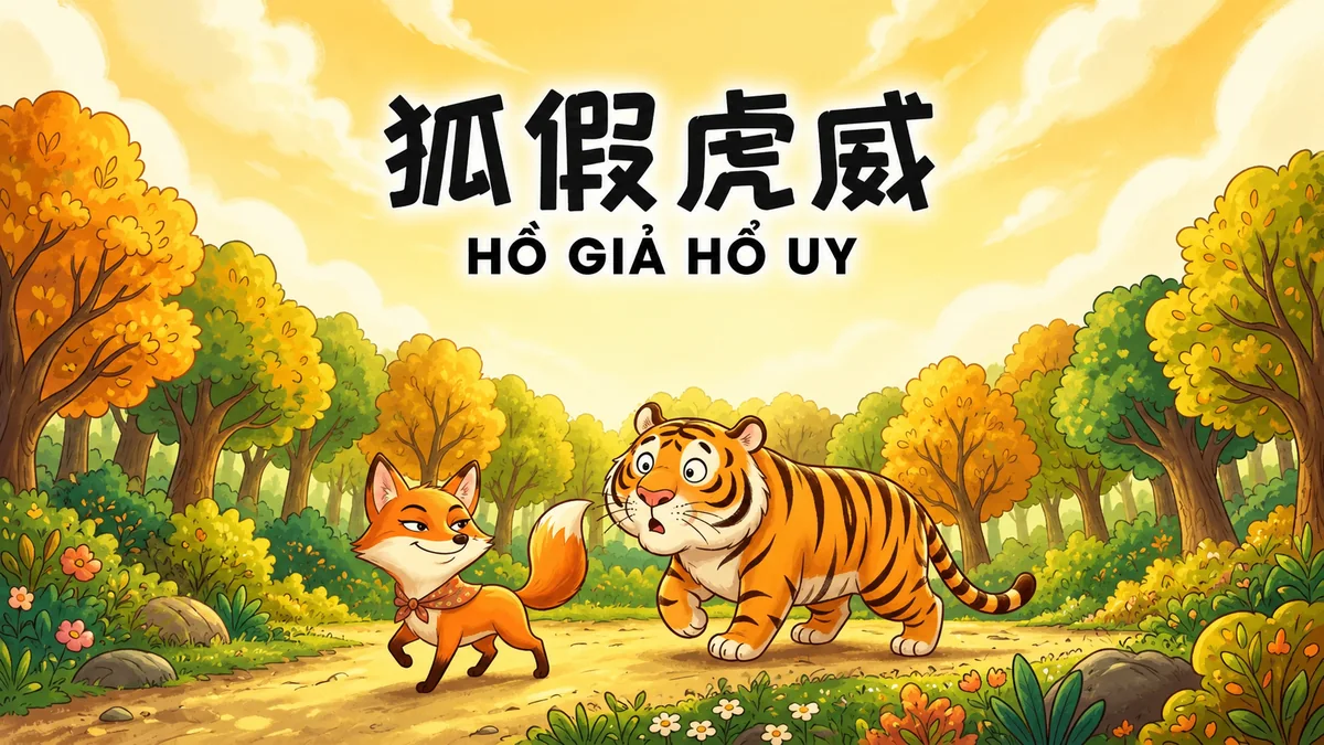 Ý Nghĩa Thành Ngữ Hồ Giả Hổ Uy (狐假虎威): Điển Cố Cáo Mượn Oai Hổ & Bản Chất Quyền Lực Vay Mượn - FoxHSK