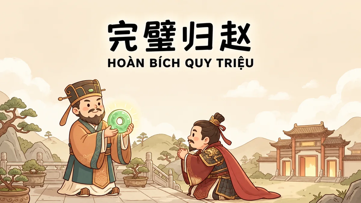 Ý Nghĩa Thành Ngữ Hoàn Bích Quy Triệu (完璧归赵): Điển Cố Ngọc Bích Họ Hòa & Bản Lĩnh Ngoại Giao - FoxHSK