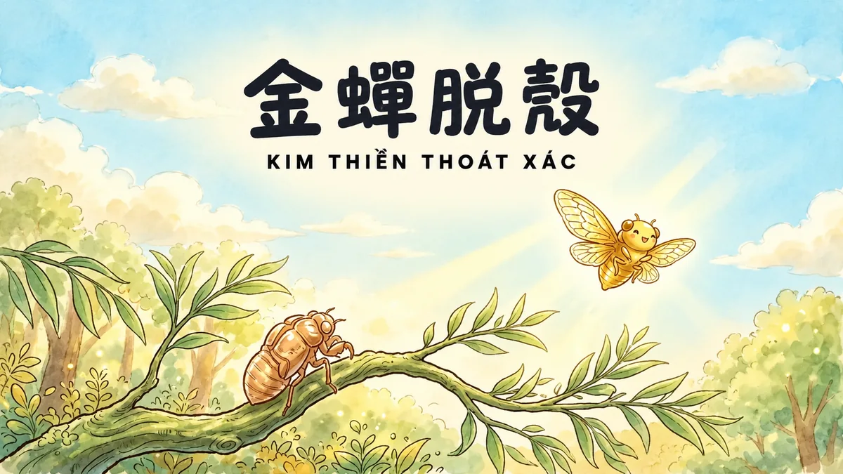 Ý Nghĩa Thành Ngữ Kim Thiền Thoát Xác (金蝉脱壳): Kế Thứ 21 Trong 36 Kế Binh Pháp & Nghệ Thuật Rút Lui An Toàn - FoxHSK