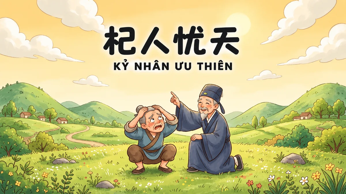Ý Nghĩa Thành Ngữ Kỷ Nhân Ưu Thiên (杞人忧天): Điển Cố Liệt Tử & Nghệ Thuật Giải Tỏa Nỗi Lo Hão Huyền | FoxHSK