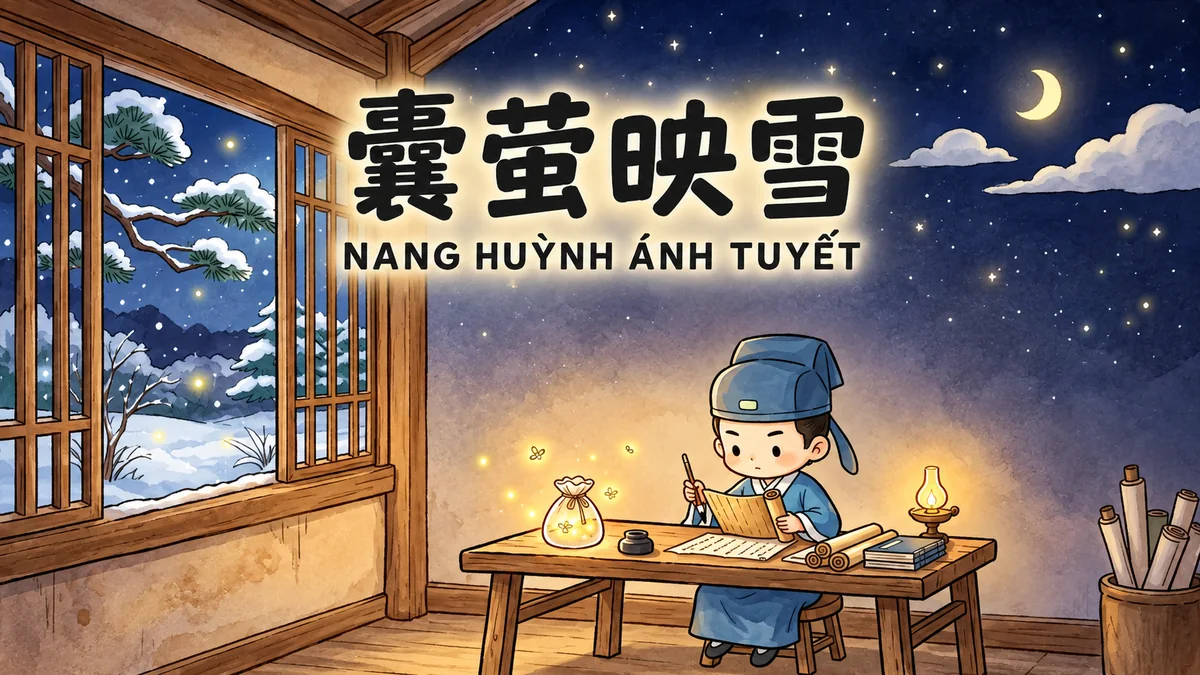 Ý Nghĩa Thành Ngữ Nang Huỳnh Ánh Tuyết (囊萤映雪): Điển Cố Bắt Đom Đóm Soi Ánh Tuyết Đọc Sách & Ý Chí Vượt Khó | FoxHSK
