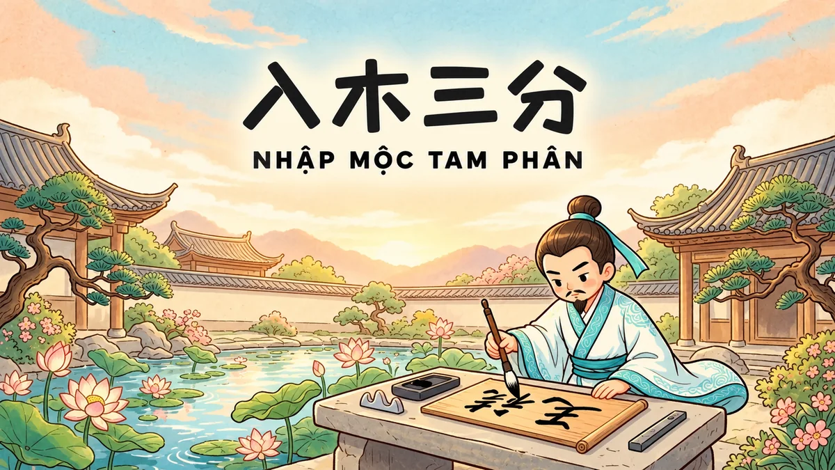 Ý Nghĩa Thành Ngữ Nhập Mộc Tam Phân (入木三分): Điển Cố Thư Thánh Vương Hy Chi & Bài Học Nỗ Lực Thấu Đáo - FoxHSK