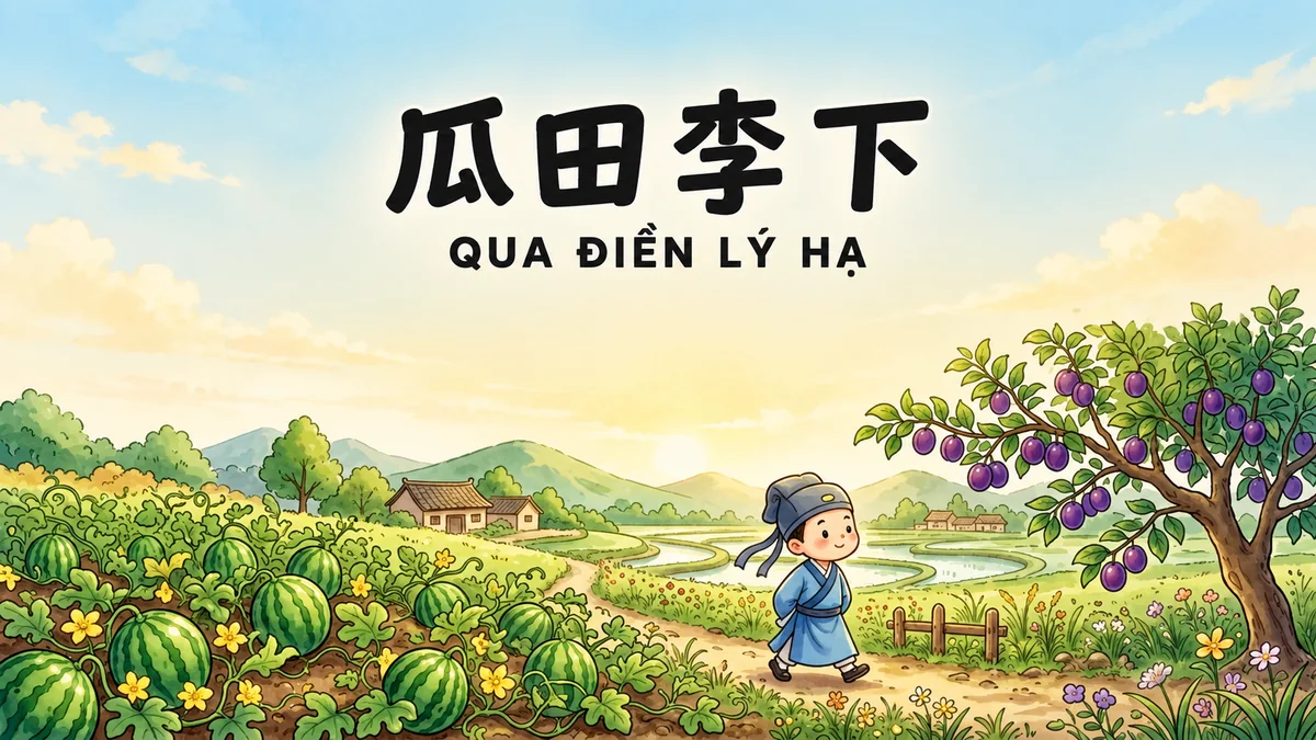 Ý Nghĩa Thành Ngữ Qua Điền Lý Hạ (瓜田李下): Điển Cố Ruộng Dưa Dưới Gốc Mận & Nghệ Thuật Tránh Tình Nghi - FoxHSK