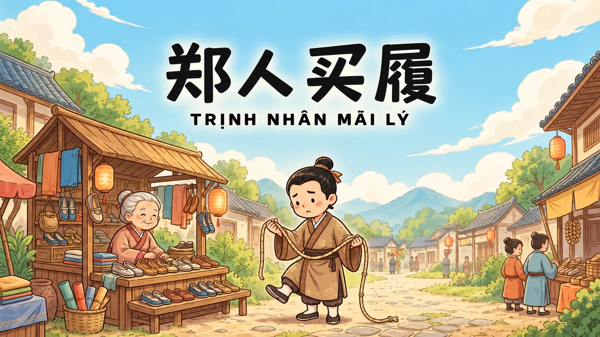 Ý Nghĩa Thành Ngữ Trịnh Nhân Mãi Lý (郑人买履): Điển Cố Đo Chân Mua Giày & Bài Học Chống Giáo Điều | FoxHSK