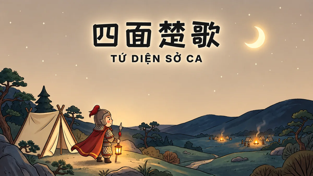 Ý Nghĩa Thành Ngữ Tứ Diện Sở Ca (四面楚歌): Điển Cố Bi Kịch Cai Hạ & Tâm Lý Chiến Bậc Thầy - FoxHSK