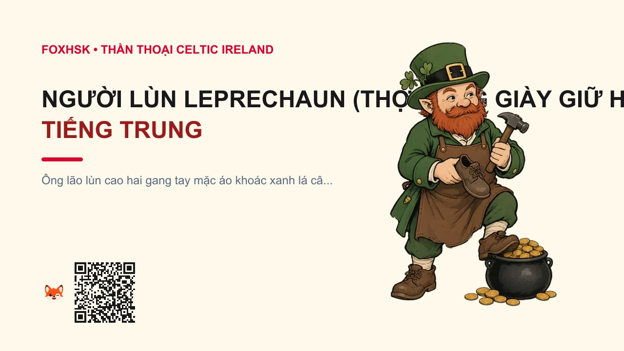 Người Lùn Leprechaun (Thợ Đóng Giày Giữ Hũ Vàng Chân Cầu Vồng) Tiếng Trung Là Gì? (爱尔兰矮妖 - ǎi yāo) • Nguồn Gốc Đồng cỏ xanh tươi xứ, Dấu Ấn Pop Culture & Phương Pháp Hóa Giải - FoxHSK