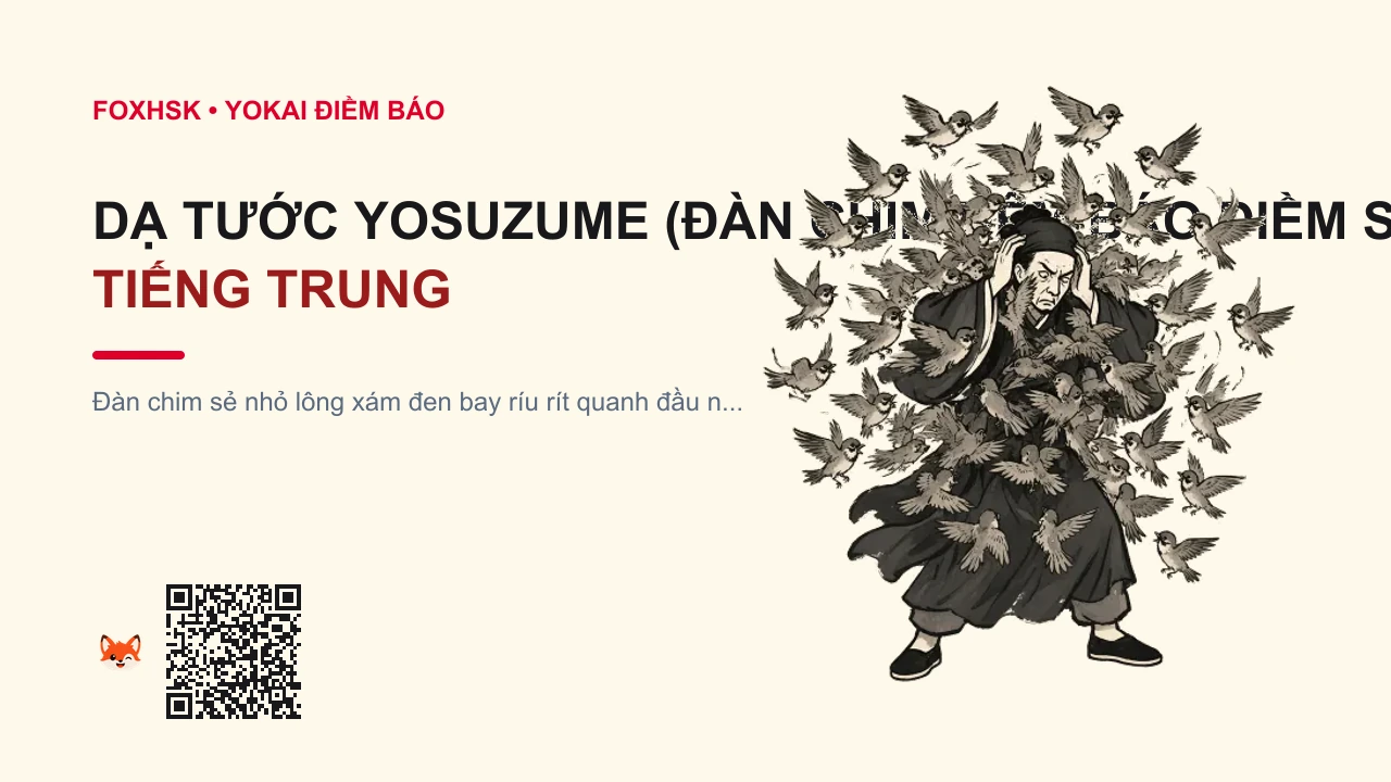 Dạ Tước Yosuzume (Đàn Chim Đêm Báo Điềm Sói Ma) Tiếng Trung Là Gì? (夜雀 - yèquè) • Nguồn Gốc Vùng núi Shikoku và tỉnh, Dấu Ấn Pop Culture & Phương Pháp Hóa Giải - FoxHSK