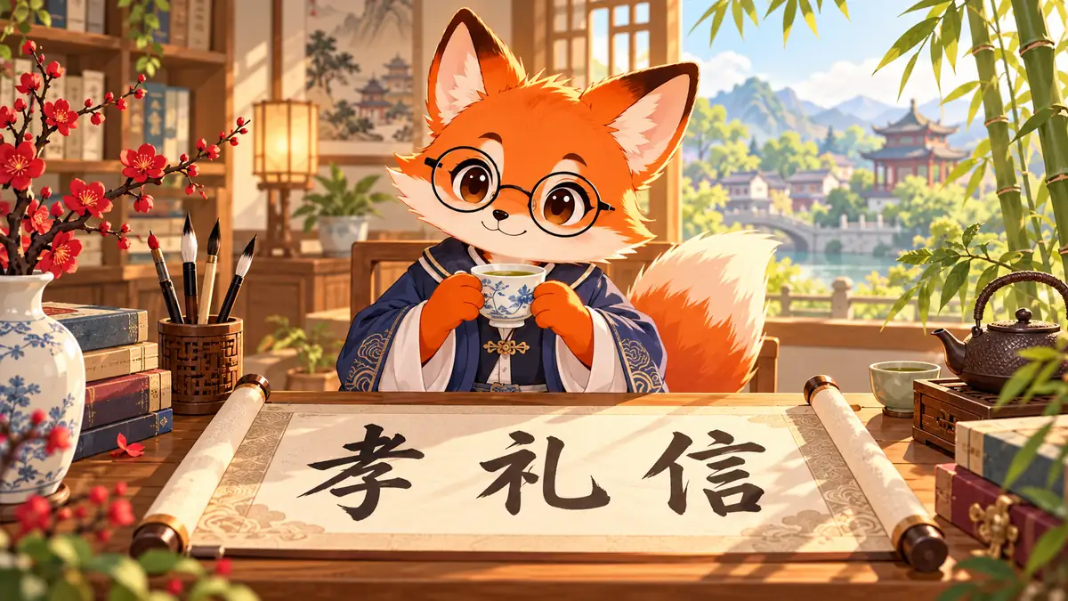 《中国文化常识》 Chương 2: 中国传统美德 (Mỹ Đức Truyền Thống Trung Quốc) - Số Hóa Kèm Ảnh Gốc - FoxHSK