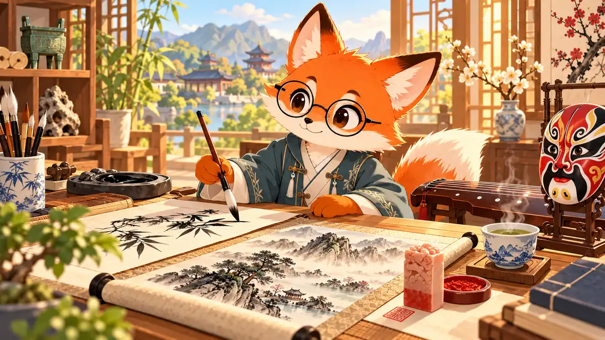 《中国文化常识》 Chương 5: 中国传统艺术 (Nghệ Thuật Truyền Thống Trung Quốc) - Số Hóa Kèm Ảnh Gốc - FoxHSK