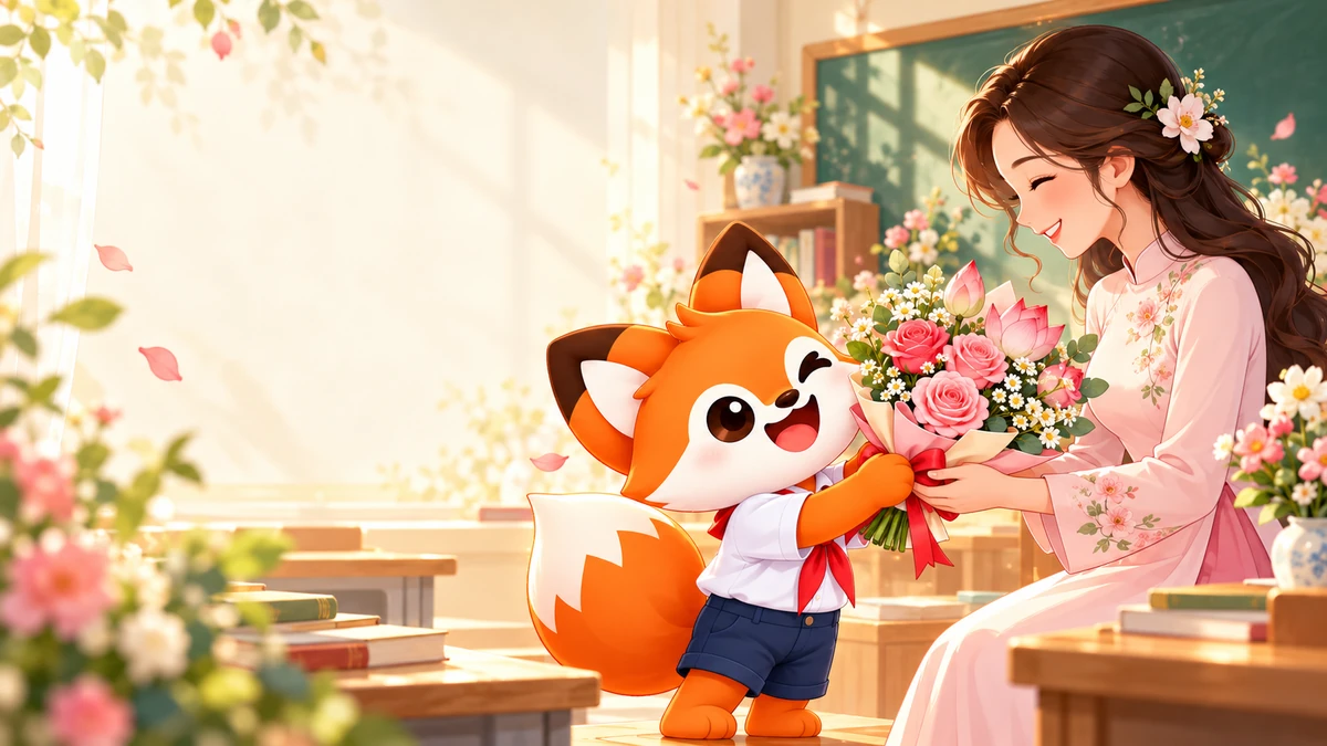 20/11 tri ân thầy cô, học vui cùng Foxi!