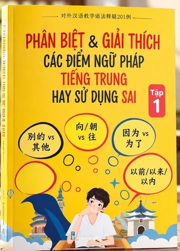 Bìa sách 201 Điểm Ngữ Pháp Tiếng Trung Hay Sử Dụng Sai