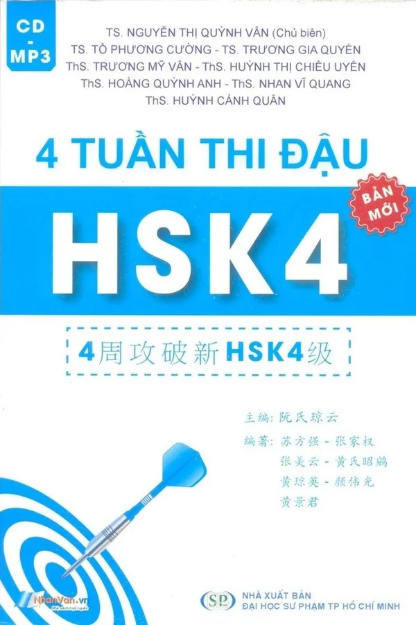Bìa sách 4 tuần thi đậu HSK4 (Bản mới có kèm audio)