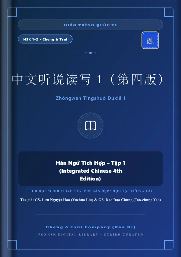 Bìa sách Hán Ngữ Tích Hợp - Tập 1 (Integrated Chinese 4th Edition)