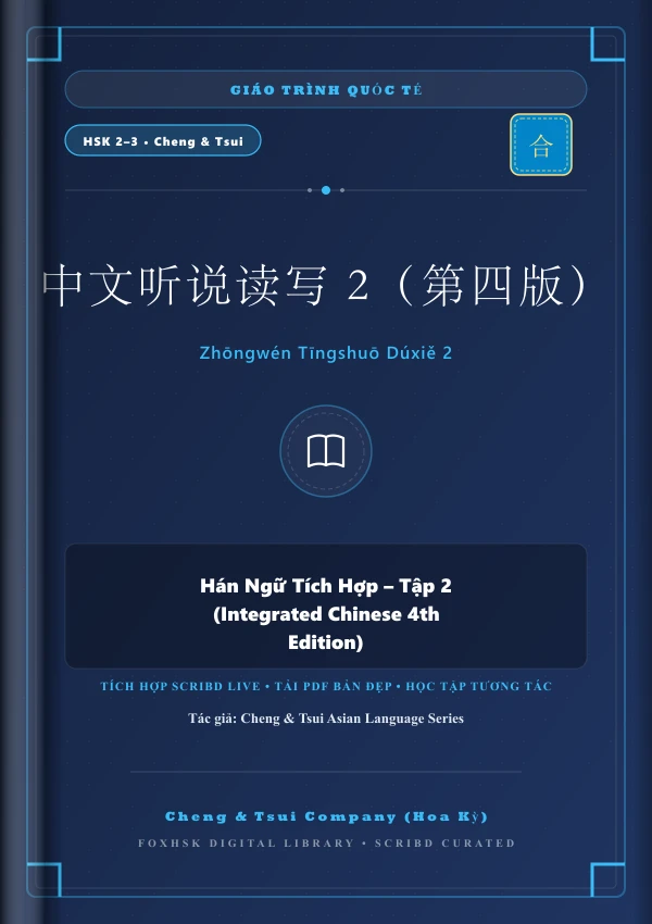 Bìa sách Hán Ngữ Tích Hợp - Tập 2 (Integrated Chinese 4th Edition)