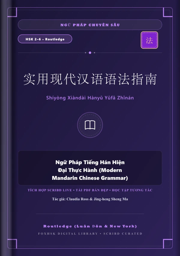 Bìa sách Ngữ Pháp Tiếng Hán Hiện Đại Thực Hành (Modern Mandarin Chinese Grammar)